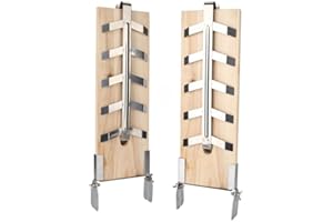 RILOOP Flammlachsbrett 2er Set Flammlachshalter mit sehr stabilen Halterungen Edelstahl