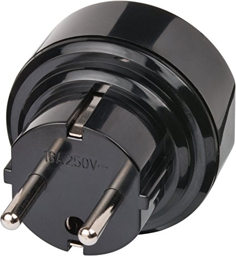 Brennenstuhl Reisestecker Adapter, Steckdosenadapter Reise (Für: Euro Steckdose und England Stecker) Farbe: schwarz - 2
