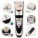 Safe Fast Cordless Professional Hair Cutting Kit Rechargeable Hair Clipper and Trimmer 7 Attechments Haircut Tools for Family Using, Golden