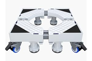 KOLENSA Universal verstellbare und bewegliche Möbelbasis, Teleskoprad, Bremse, Hebebühne für schwere Geräte wie Unterlegscheiben, Refrige und Trockner