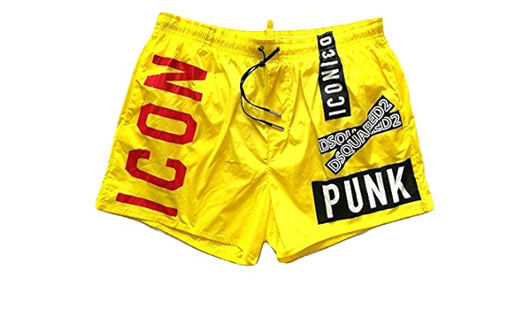 Dsquared Costume da Bagno Uomo Boxer Corto D7B642580.700 Icon Punk Swim  Shorts : Amazon.it: Abbigliamento