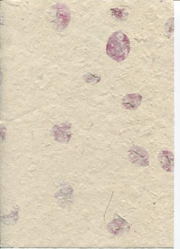 A4 Lokta Computer Paper - Rose petals on Natural - 100 Sheets