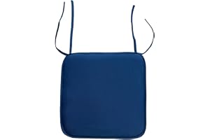 FASHIONISM Lyxig kvalitet 38 x 38 cm vattentät stolsdyna 1 cm kudde skum middag kök stol dyna med slips paket med 4