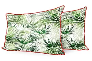 DreamVio Jute Fabric Printed Decorative Pillow/Throw/Cushion Covers for Living Room, Bed Room, Sofa,Chairs,Pillow Cases, Pillow Covers Set of 2, Size 12x18 Inches Style189