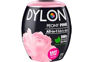 ASA 350g Machine Fabric Dye | All-in-1 Machine Dye Pod Fabric Wash for Coloring Clothes, Bed Sheets | Arts & Crafts, Textile, Home Decor, Intense Black (Peony Pink, 350 Gram)
