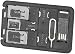 Produktbild PEARL SIM Adapter: SIM-Karten-Organizer mit microSD-Cardreader (SIM Kartenhalter)