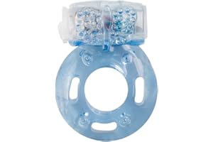 Teazers Easytoys Online Only Anillo Vibrador Con Estimulador Para Clítoris Con Protuberancias, Azul - 90 gr