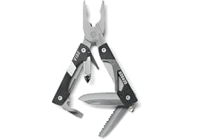 Gerber Multifunktionswerkzeug mit Zange, 10 Funktionen, Vise Pocket Tool, Aluminium/Edelstahl, Schwarz, 31-000021
