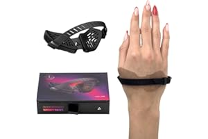 DELTAHUB Carpio G2.0 Repose-poignet ergonomique avancé pour droitier, soutien pour joueurs chevronnés, pour souris, anti-fatigue, glisse fluide (taille L, droite, noir)