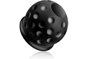 Lotsdonxia Soft Rubber Trailer Ball Head Cover Durable Protection for 50mm Hitch Balls for Abrasion-Resistant Dust-Proof Sleek Design Enhanced Style (Black)