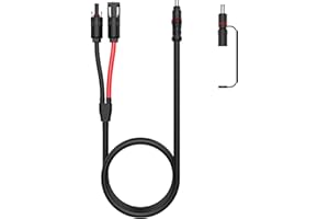 SolarEnz Solar Connector to DC8mm Adapter Cable Perfectly Solar Connector Solar Generator Portable Power Station and Solar Panel 12AWG Heavy Duty Wire