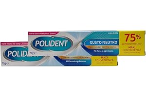 FEI FAN Adesivo Per Apparecchi Dentali, GUSTO NEUTRO. Più Forza In Ogni Morso. Forte Tenuta Per Tutto Il Giorno 70g (2 Confezioni)