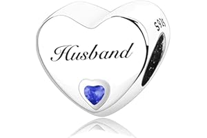 MsRosy New Women's S925 Sterling Silver Heart Charms For Bracelets Gift For the Family and Friends