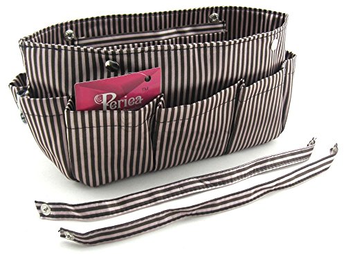 Preisvergleich Produktbild Periea Handtaschen-Organizer Braun mit cremefarbenen Streifen -Tilly