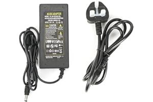 DESVORRY Power Supply 12V 5A,AC100-240V to DC12V 60W Converter Adapter Driver Transformer, 5.5mm x 2.1mm Jack for Led Strips,LCD Monitors,CCTV Camera