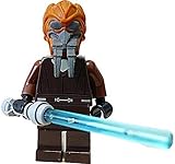 Lego Star Wars Plo Koon Minifigur + blaues Laserschwert - LEGO