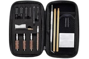 ‎ROYAL HUNTER Royal Hunter® Pistolen Handfeuerwaffen Reinigungsset - Kal .22 .223-5,56mm I Kal .357 .38 .380-9mm I Kal. 40 I Kal. 45 - Waffenreinigungsset mit umfassandem Zubehör und hochwertiger Tasche