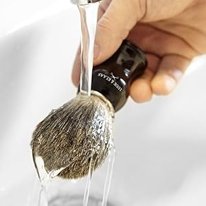 LUUK & KLAAS 100% Pure Badger Hair Shaving Brush with a high Quality Ebony Wooden Handle - Shaving-Foam Razor Brush… - Image 5