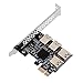 Price comparison product image prettygood7 Express Riser Card Adapter PCI-E 1 to 4 PCI PCI-E 1X to16X for BTC Miner for Hard Drive Enclosures, Printers, Modems, Cameras and Other USB peripherals