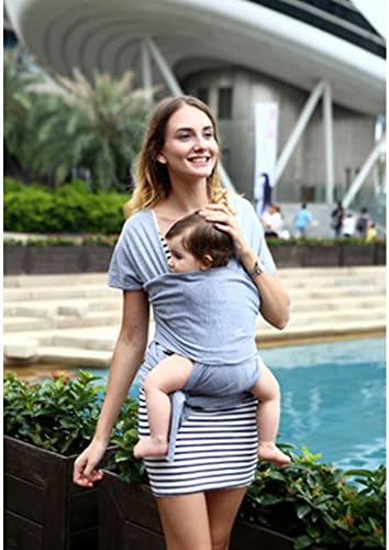 eTACH Premium Baby lillebaby Carrier slings | Suitable for Newborns, Infants &amp; Toddlers |cuddle soft Super Soft 100% Organic Cotton Baby Wrap | Ideal Gift (grey)