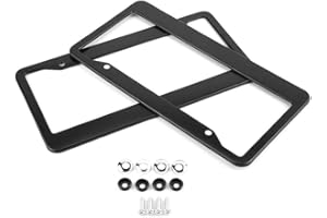 Support de Plaque d'Immatriculation, Keenso Support de Fixation de Cadre de Plaque d'Immatriculation de Voiture en Acier Inoxydable Universel