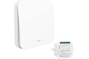 TangVita 230V Funkschalter SET KS5 (vorhandener Schalter bleibt erhalten) Funk Lichtschalter Drahtlos Kinetischer Batterieloser Schalter Wandschalter mit Empfänger