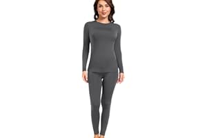 wirarpa Damski zestaw bielizny termicznej z podszewką polarową kalesony zestaw warstwy bazowej dla kobiet zima góra dół