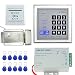 Produktbild LIBO Volle RFID Zutrittskontrollsystem Kit Set Stand-Along Tastatur mit Metall Elektroschloss DC12V 3A Netzteil Exit Button für Türsprechanlage