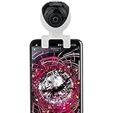 dnt VRCAM720 Dual 2MP, 360 Grad VR Aufsteck-Kamera für Android Smartphone, 39 x 42 x 60 mm schwarz/weiß