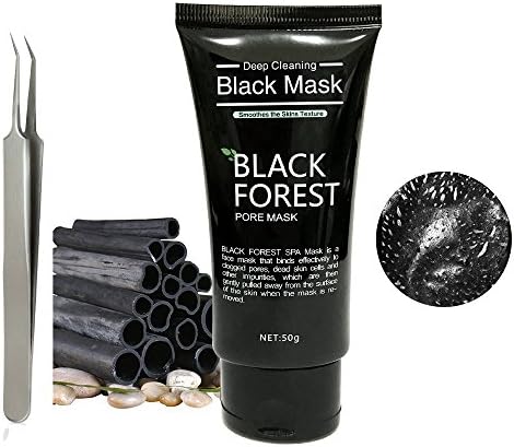 Black Forest Spa Blackhead Remover Mask, Blackhead Remover Tool Kit, Peel Off Mask, Activated Black Mask Blackhead Peel Off Remover Deep Skin Purifying Acne Mud Nose Face Mask