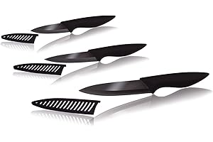 BEST DIRECT Kitchen Pro SLICE08 Excellence Coffret de 3 Couteaux Céramique + Etuis