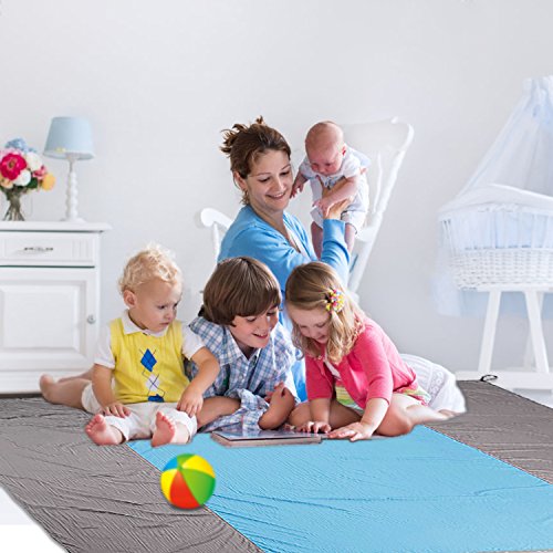 Wasserdichte Strandmatte Faltbar Picknickdecke und Stranddecke Schnell Trocknende Extra Großes 7’ X 9’ Fuß mit Tasche für Outdoor am Strand auf der Wiese Picknick Frühling Sommer an die frische Luft gehen – Leicht zu transportieren - 6