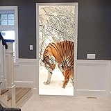 [ Beneficios del producto ] Estilo elegante y artístico, efectos visuales 3D realistas, los adhesivos de las puertas pueden hacer que su casa sea más hermosa. Buenas decoraciones que reflejan perfectamente su alto gusto y decoran su habitación.