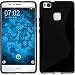 Produktbild PhoneNatic Case für Huawei P9 Lite Hülle Silikon schwarz S-Style + 2 Schutzfolien