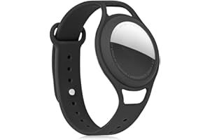 AXFEE Bransoletka Airtag dla dzieci, silikonowe etui Airtag, etui ochronne, regulowana, zapobiegająca upadkowi, zadrapaniom, tracker GPS dla starszych dzieci (czarny)