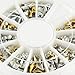 Teenxful 3D Different Shape Gold And Silver Metal Studs Nail Art Decorations Wheel For Nail Tips Design