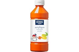 Lefranc Bourgeois - Acrylique liquide Essentiel pour enfants - Bouteille 500 ml - Orange