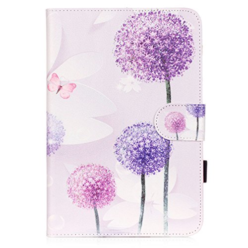 iPad Mini 3 Hülle, Deenor Colorful Painting and Stylish Drawing Wallet Case Book Style PU Leder Flip Protective Stand Flip Schutzhülle Hülle für Apple iPad Mini 1/2/3 Generation. (Three flowers) - 2