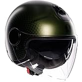 AGV Eteres Motosiklet Kaskı A&ccedil;ık Kask Andora Matt Green Black XS