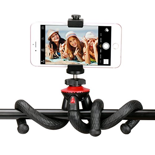 Treppiede Ulanzi Mini Cell Phone - Treppiede flessibile con Ballhead + Treppiede per smartphone in metallo Supporto da viaggio compatto pieghevole Octopus Treppiede Supporto per iPhone Fotocamera Sams