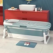 StarAndDaisy Super Large Bath Tub Folding Type for Kids and Adult 140 X 60 X 57.5 cm with Temperature Meter (B