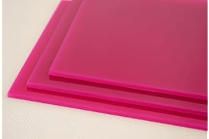 52 NORTH 3mm Perspex Acrylic plastic sheet Perspex Sign Material - multiple sizes and Colours - Black, White, Red, Green, Blue, Purple, Yellow, Orange (Pink, A4 (300mmx200mm))