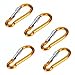 Produktbild TOOGOO(R) 5 Stk. Schluesselanhaenger Aluminium Karabiner Positron Schraubkarabiner Camp Wandern - Golden