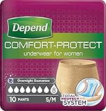 Depend Comfort Protect Incontinence Pants for Women, Small/Medium - 10 Pants