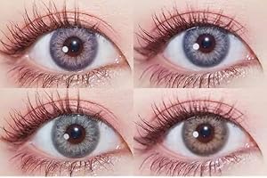 BEAUTÉ DES ANGES Sylver Grey lentilles de contact sans correction (métal) Lentilles annuelles couleur naturelle