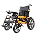 Produktbild NIGHT WALL Tragbarer Elektrorollstuhl, zusammenklappbar und leicht zusammenklappbar Elektrischer Rollstuhl, motorisiert, genehmigt, Aviation Travel 500-Watt-Motor mit Kupferkern, gelbA, 20A
