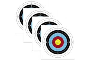 LAURRAINE Archery Target Face - 40x40cm Full Ring Arrow Bow Shooting Practice Target Paper, 40 Sheets, Adult & Kids