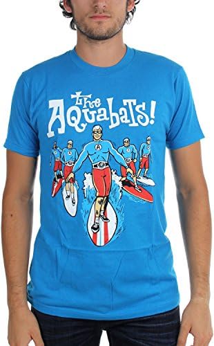 Aquabats - Mens Surfer T-Shirt, Medium, Aqua