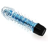 VANKER Impermeable punto G de la jalea de silicona consolador juguete eléctrico de cristal espinosa del sexo del vibrador (Color: Azul)