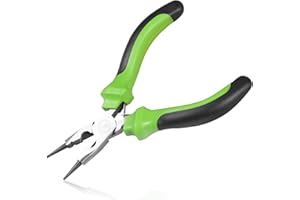 LEONTOOL 5" Round Pliers Wire Cutter 3-in-1 Mini Precision Pliers Wire Grinding Pliers with Spring Jewelry Beading Tool Wire Bow Wrap Beads for DIY Jewelry Making